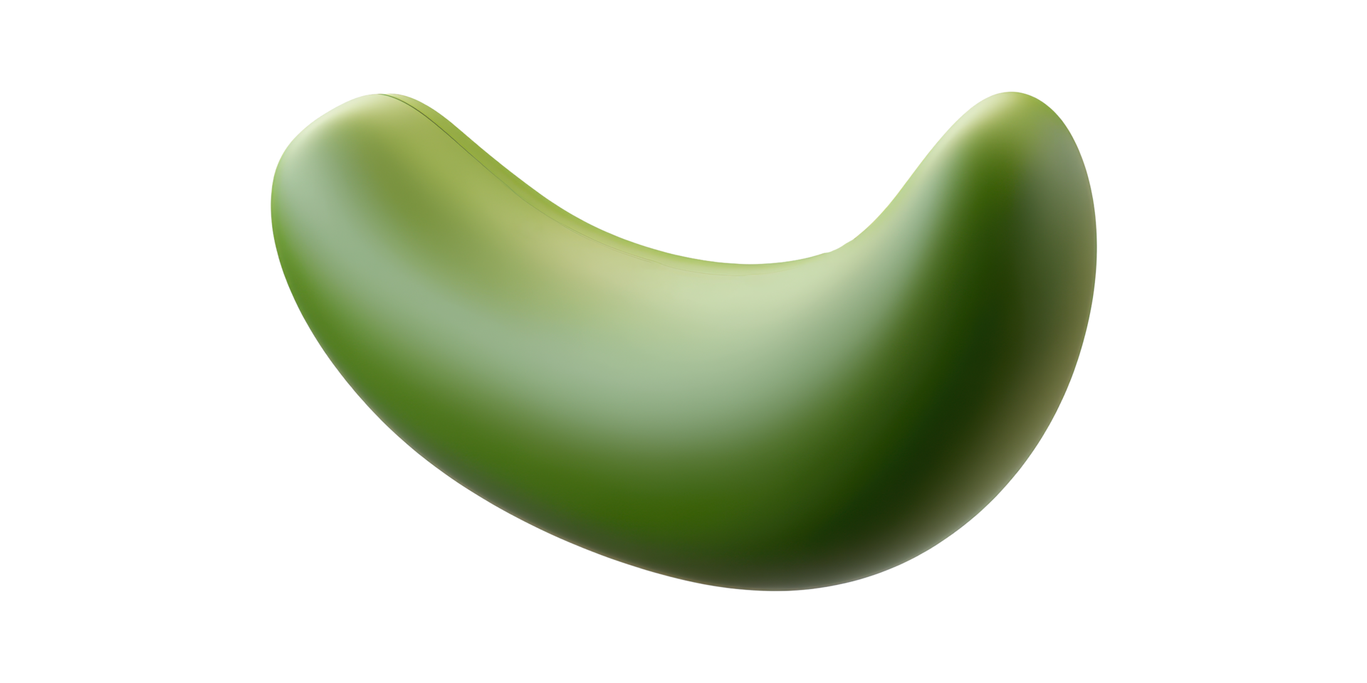 Abstract green organic shape isolated on transparent background png