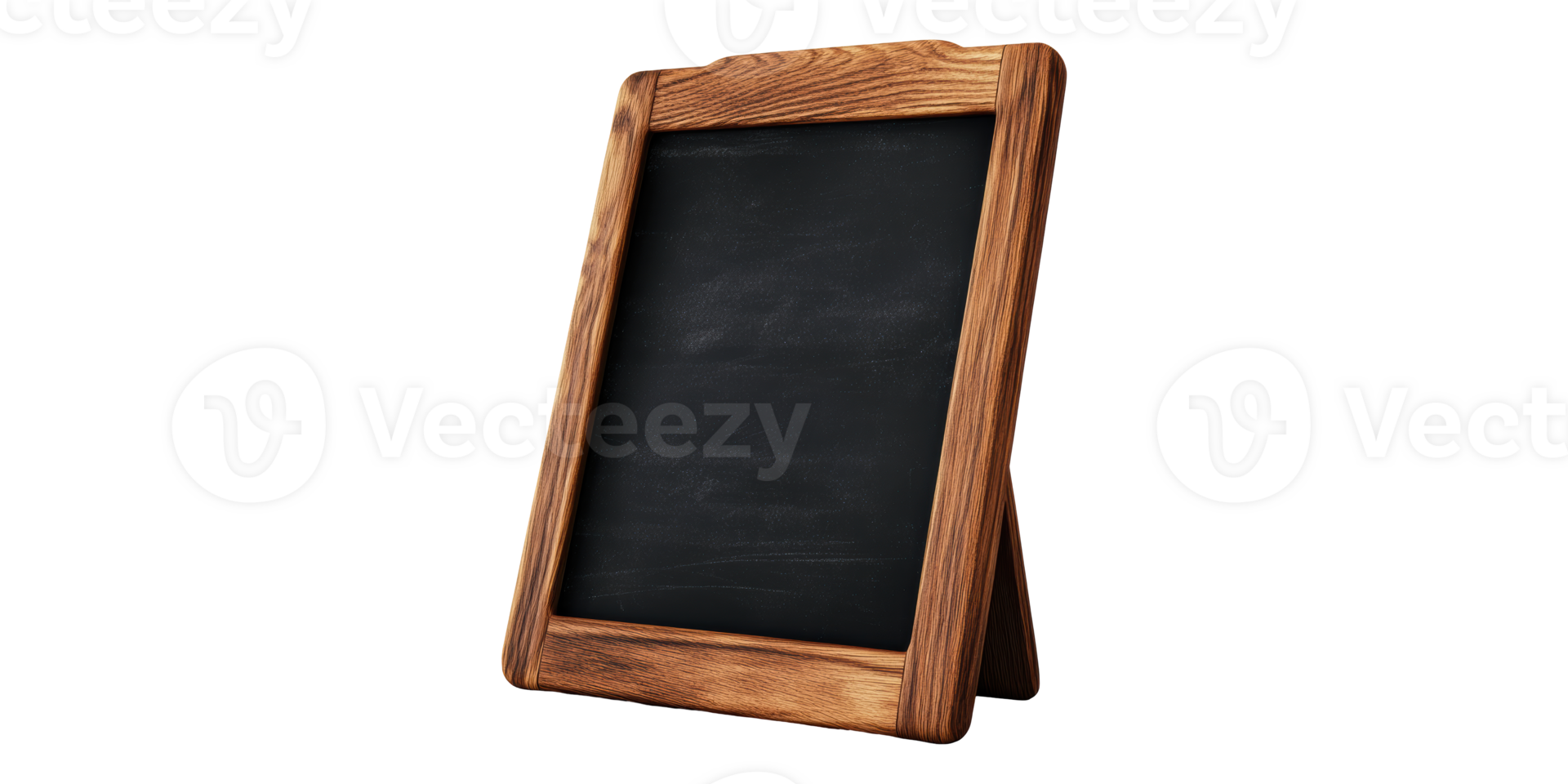 Wooden chalkboard isolated on transparent background png