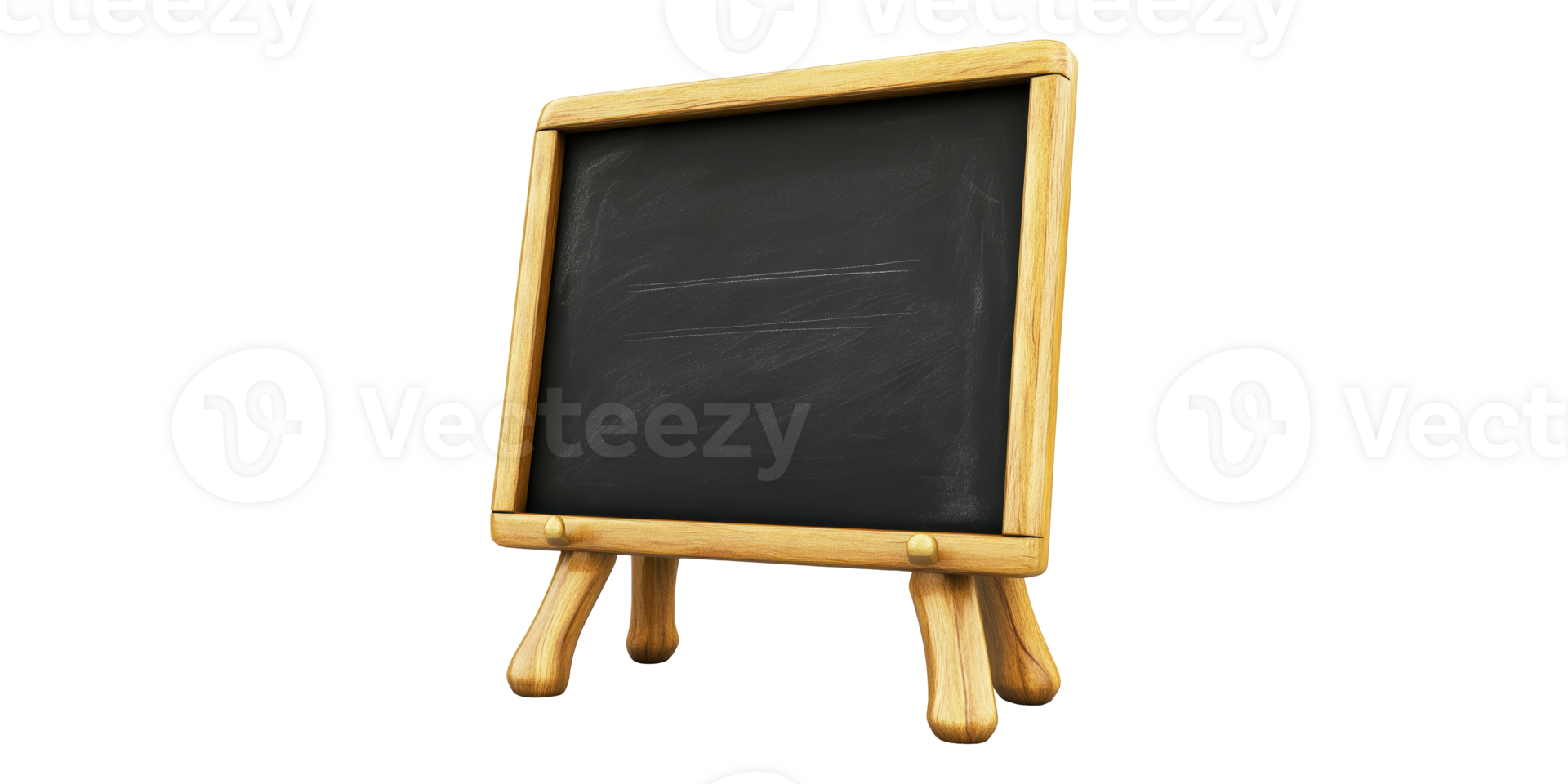 Wooden framed chalkboard isolated on transparent background png