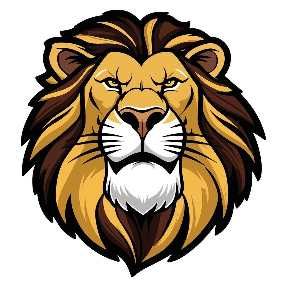Powerful Lion Face Symbol of Strength vector