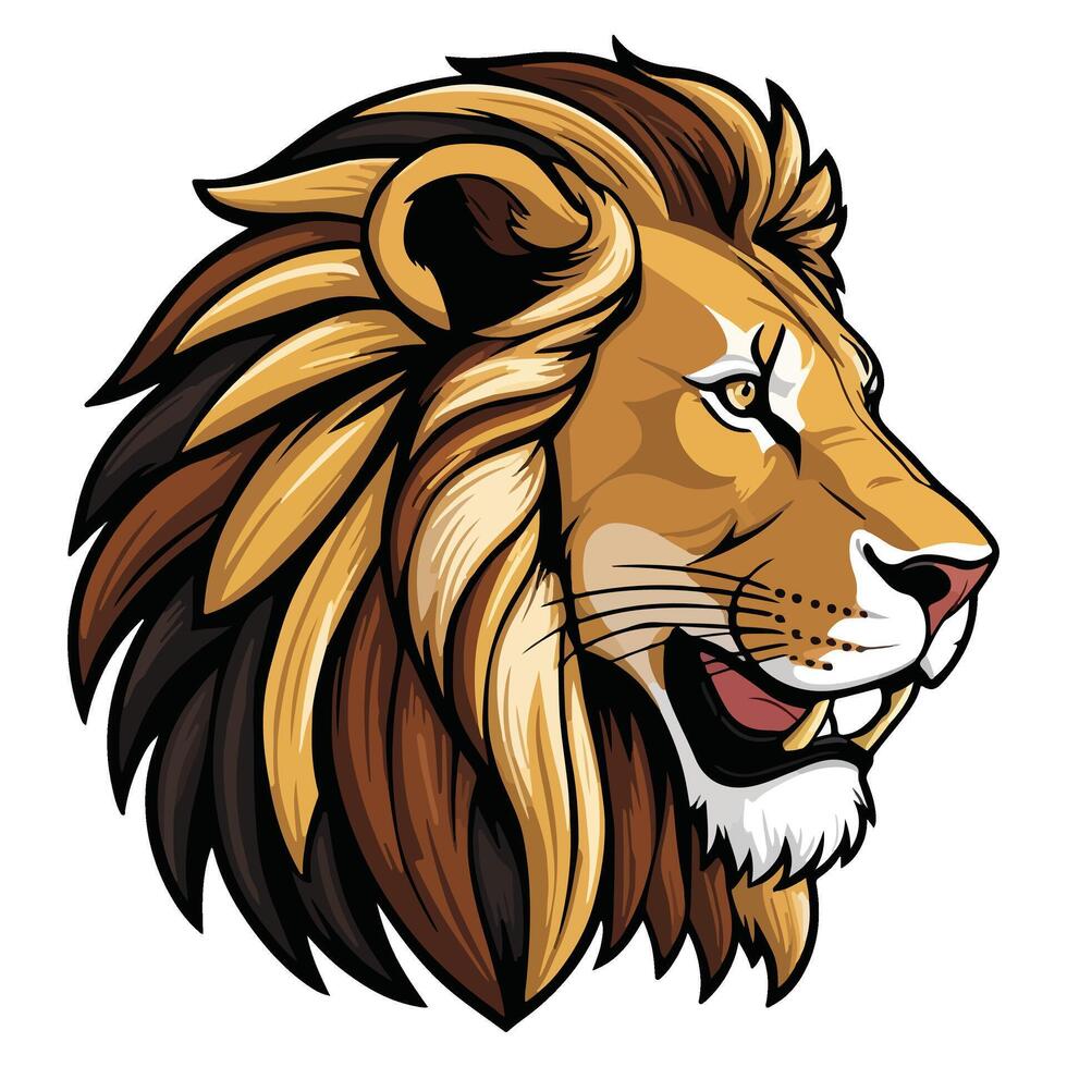 Abstract Lion Face with a Unique Appeal vector