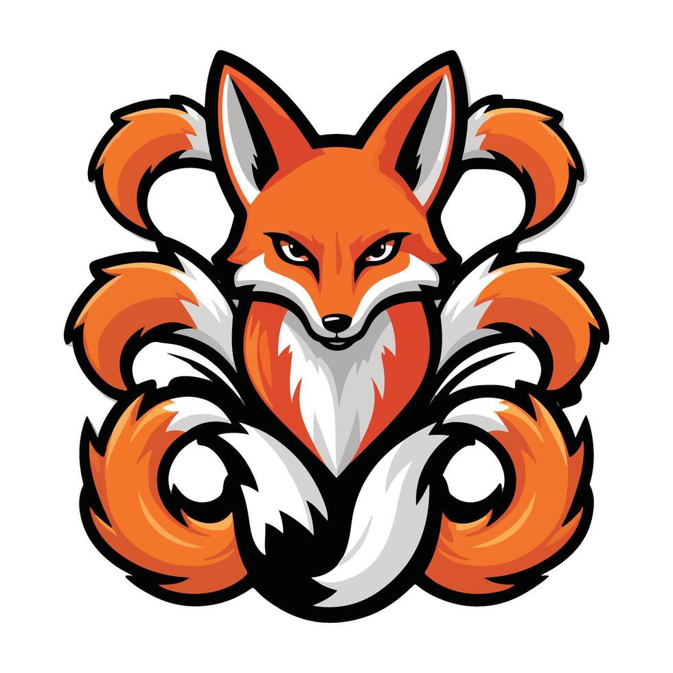The Spirit of the Fox in a Bold Design vector
