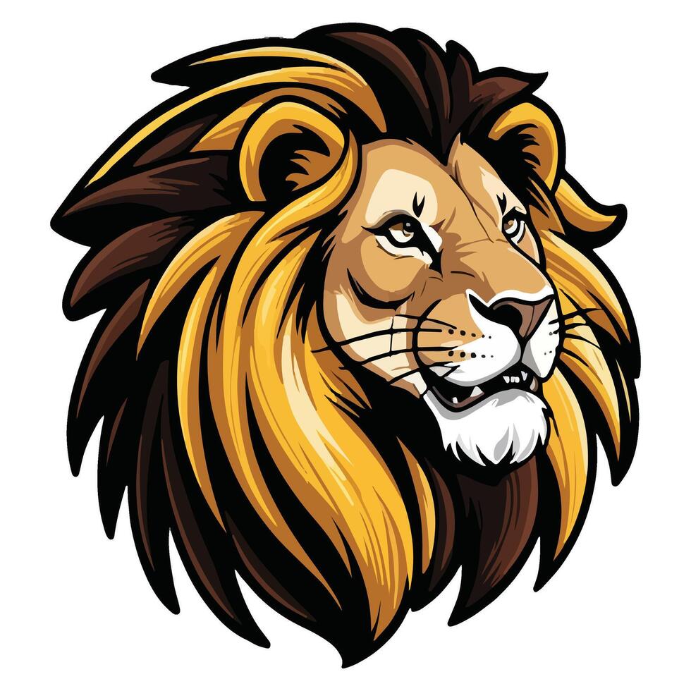 The Pride of the Jungle Lion Head Design vector