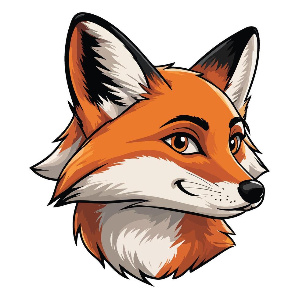 The Wild Fox with a Piercing Stare vector
