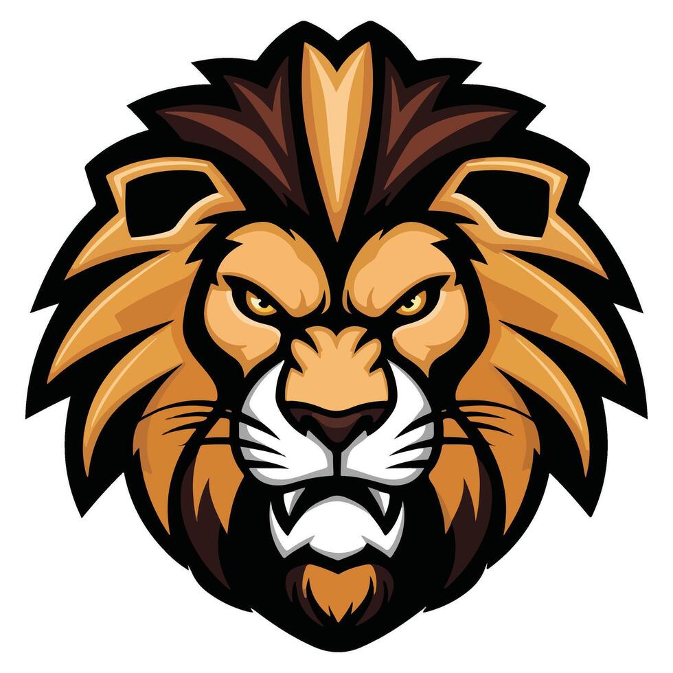 Geometric Lion Head with a Futuristic Touch vector