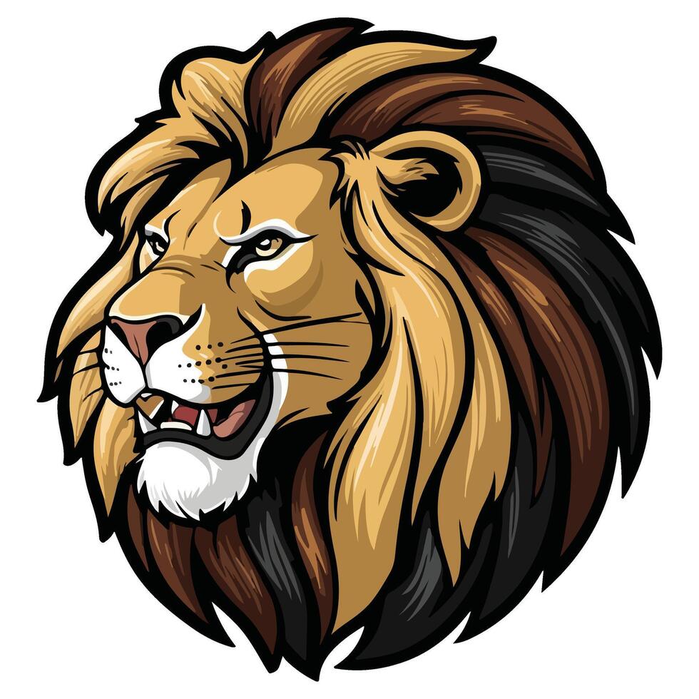 Lion King Face with a Dominant Look vector