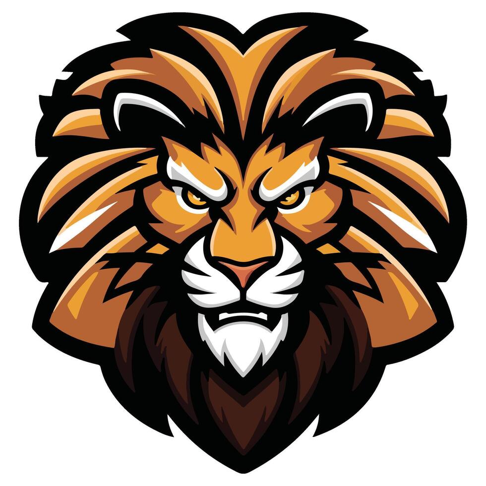 A Dominant Lion Face for a Bold Identity vector