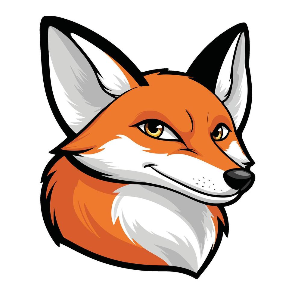 A Noble Fox Head with an Elegant Presence vector