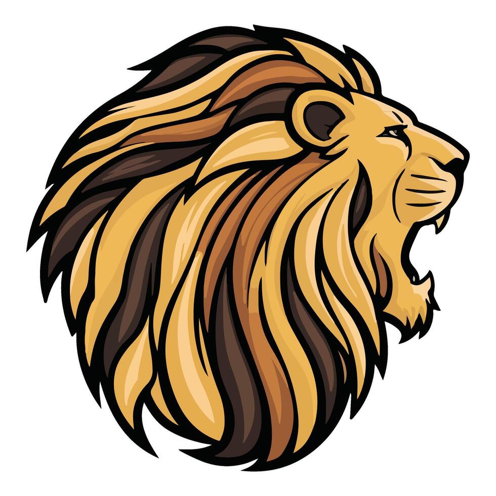 Fearless Lion Head for a Strong Identity vector
