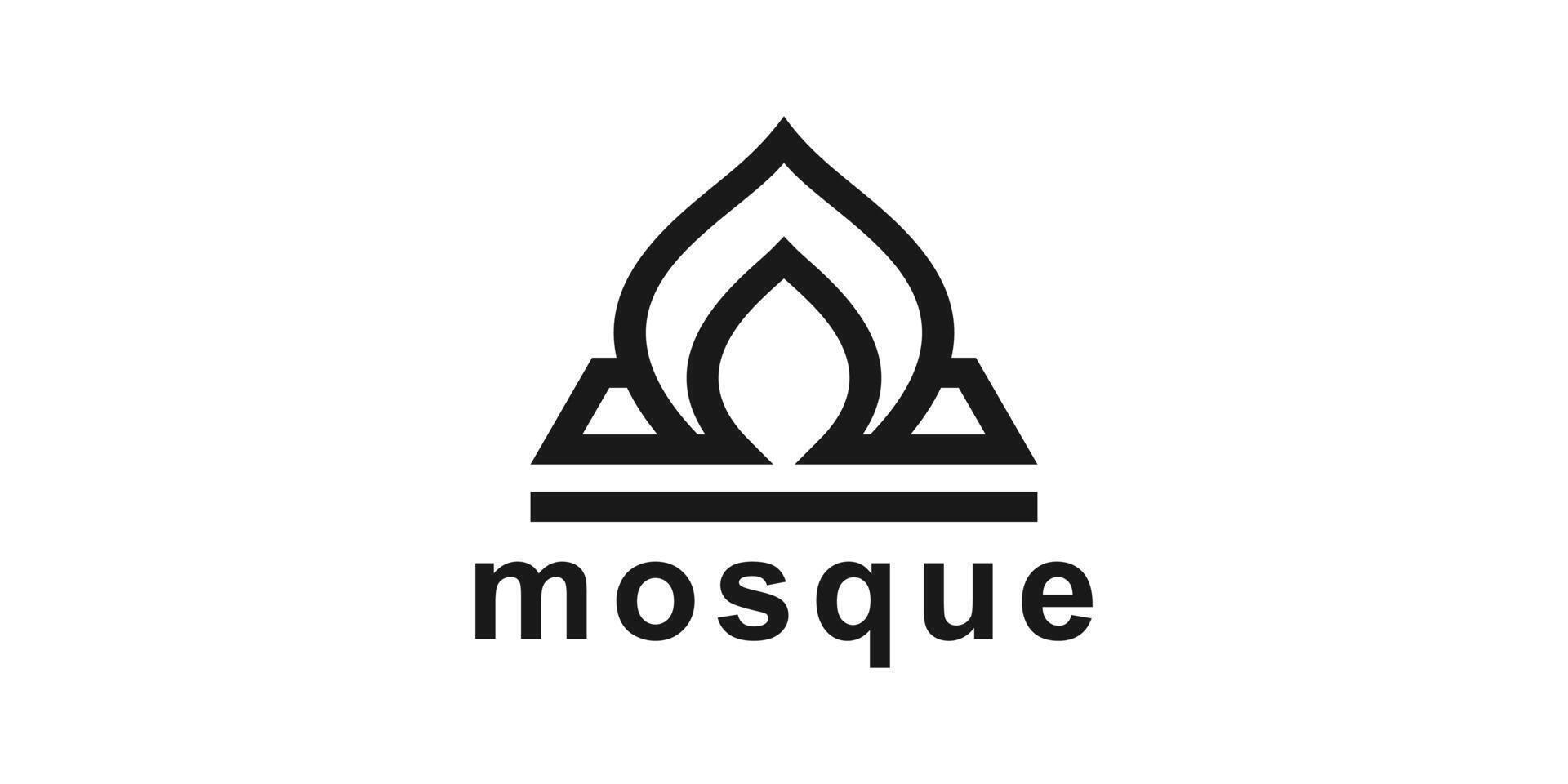 logo design simple mosque,minimalist line symbol,icon,idea,creative. vector