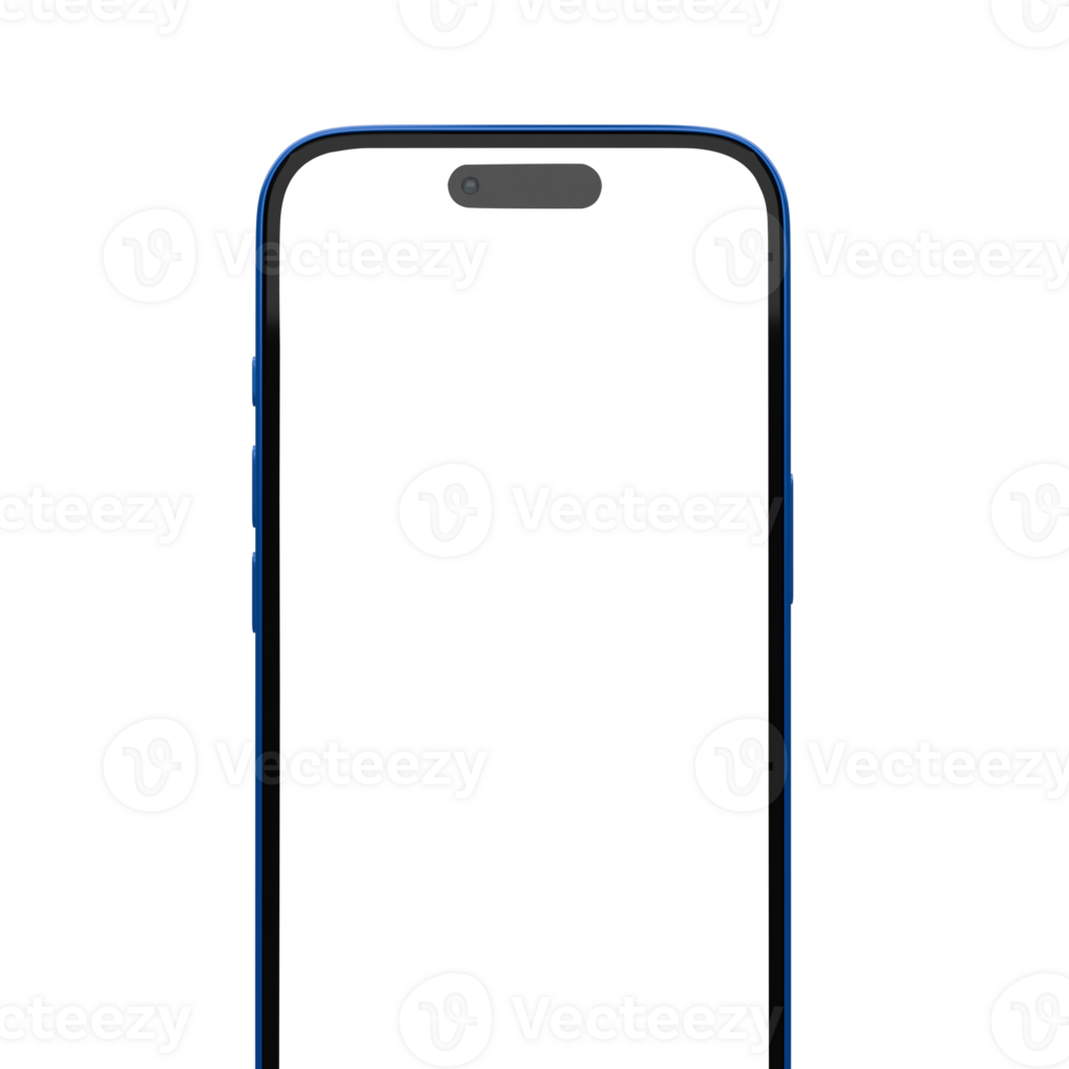 Cellphone blue border with transparent background png