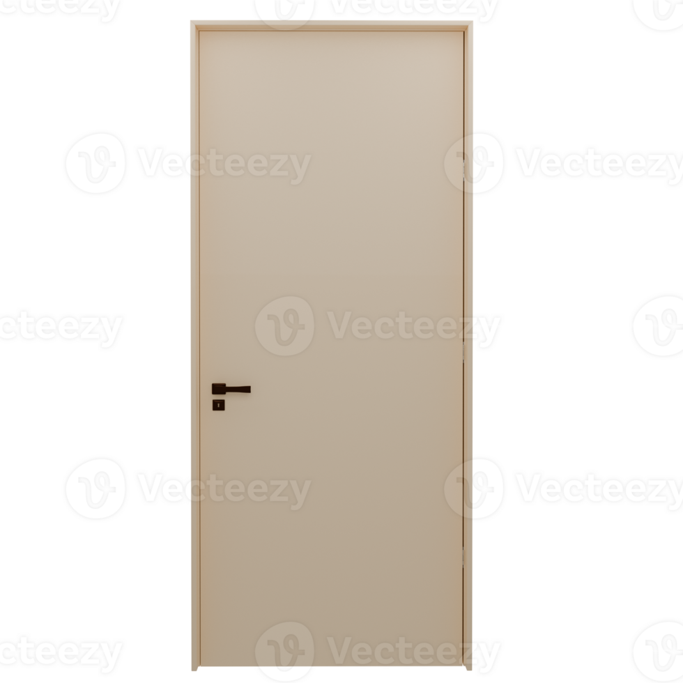 A door with a white frame and a transparent background png