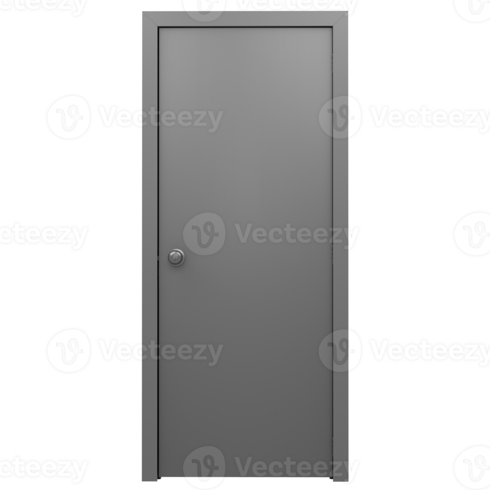 A gray door with a black background png