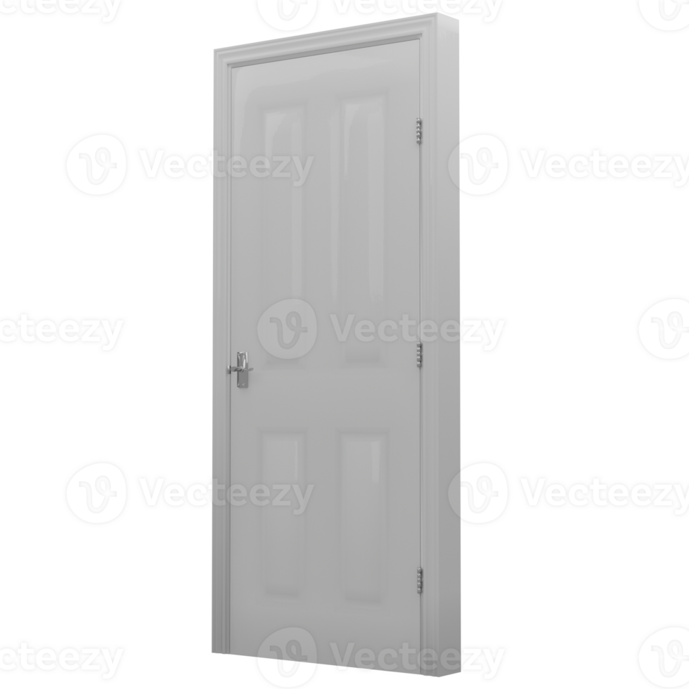 A white door with a transparent background png