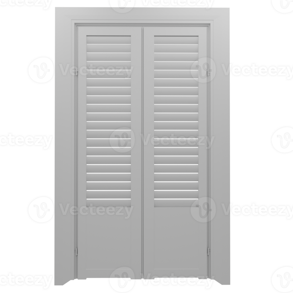 A white door with shutters on it png