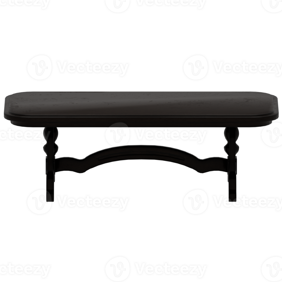 A black bench with a black seat png