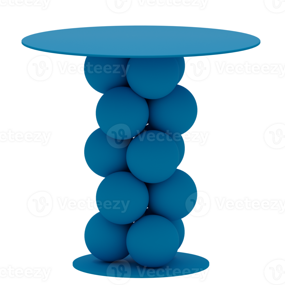 A blue table with balls on it png
