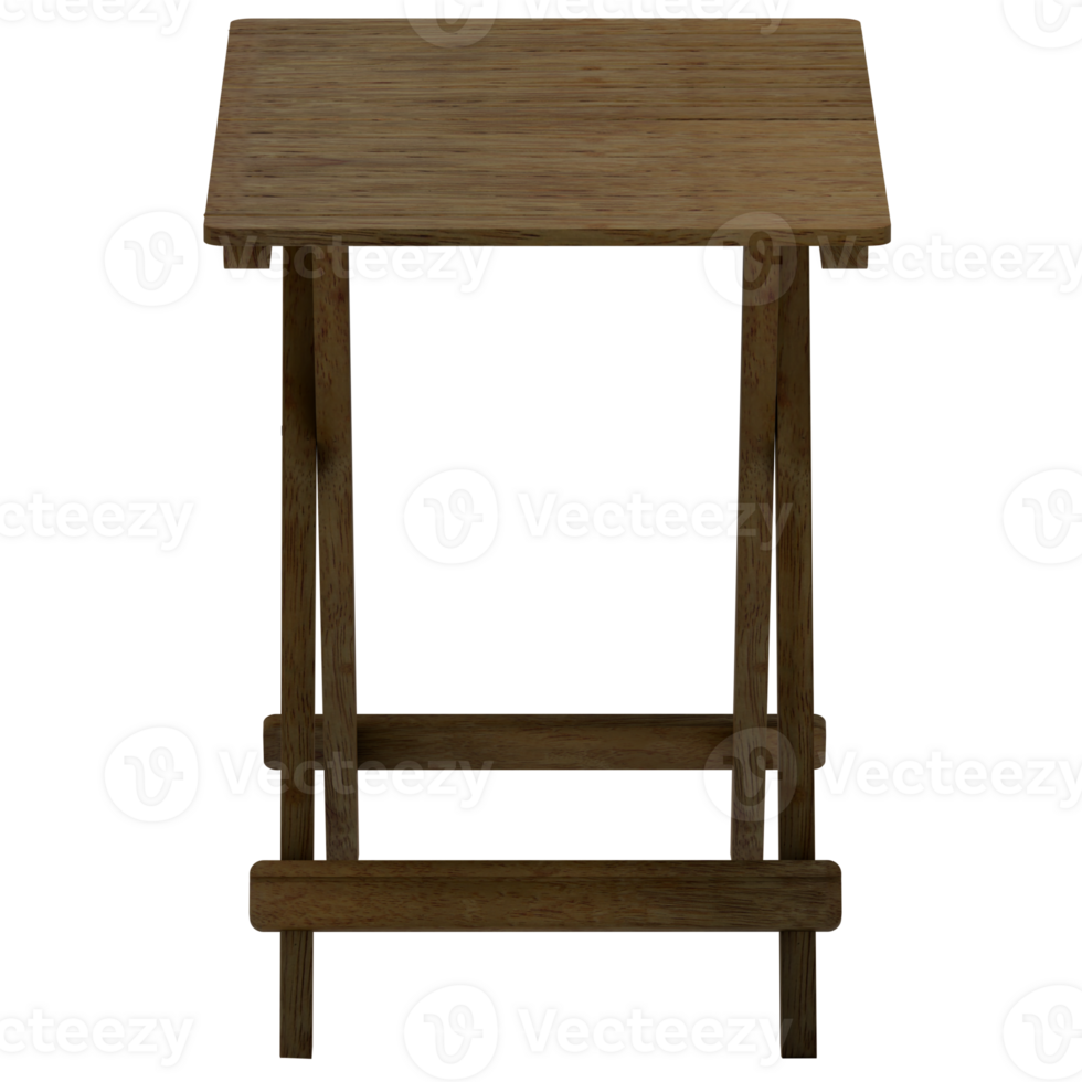 A wooden table with a small table top png