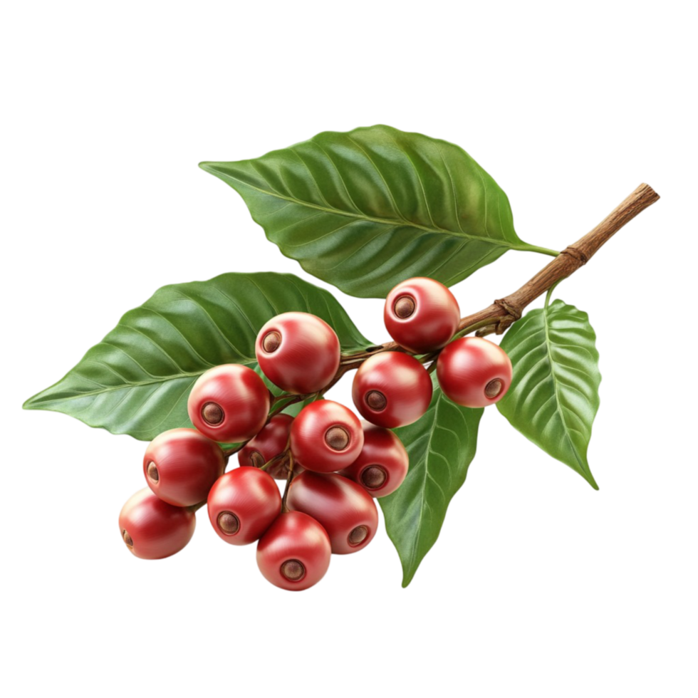 Coffee Plant with Fresh Berries png