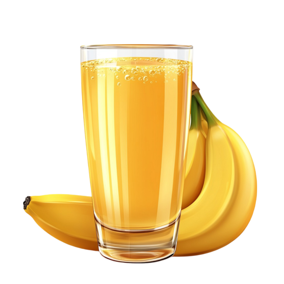 Refreshing Glass of Banana Juice for Healthy Drinks png
