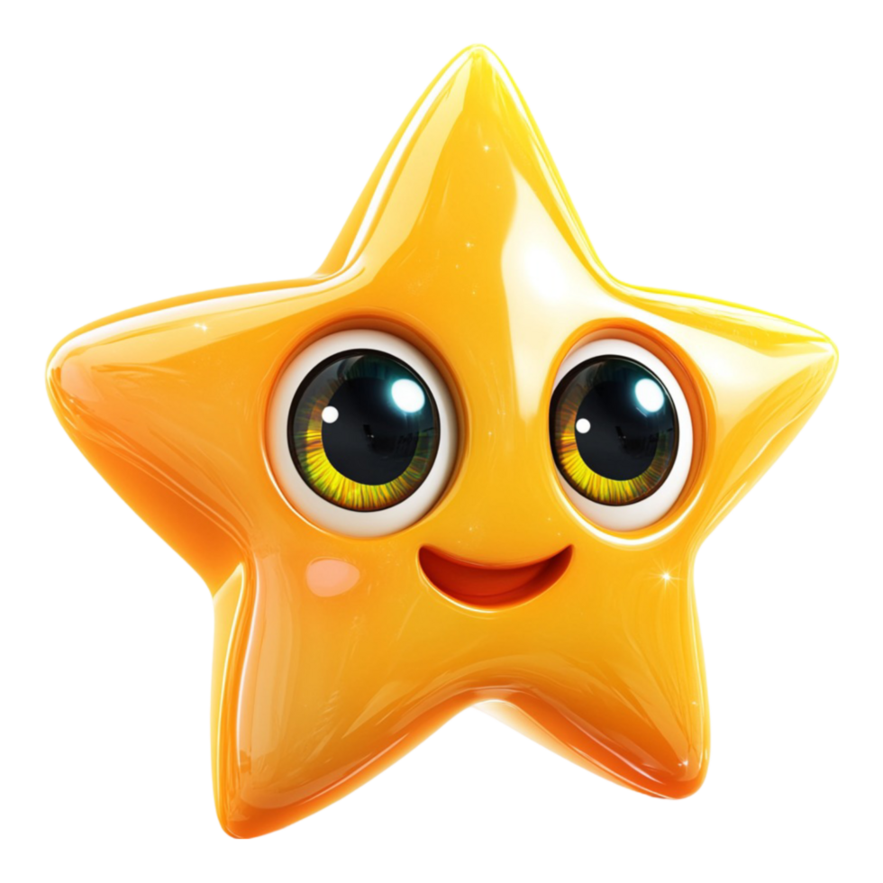 Cheerful Yellow Star Emoji png