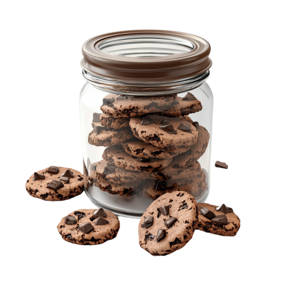 Jar of Chocolate Chip Cookies png