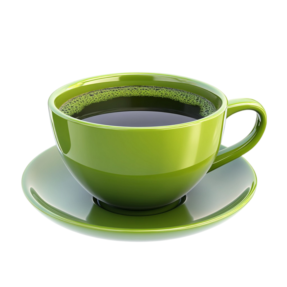 Black Coffee in Green Mug png