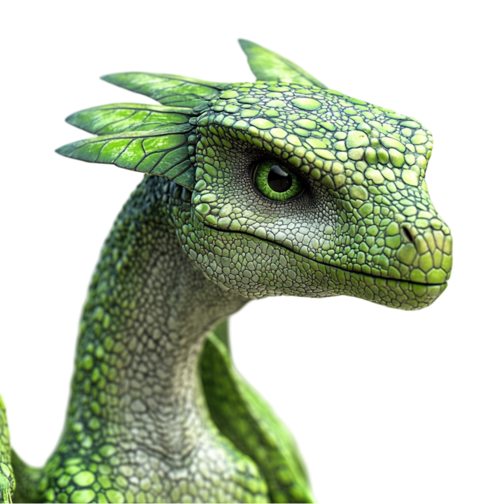 Dragon face in green png