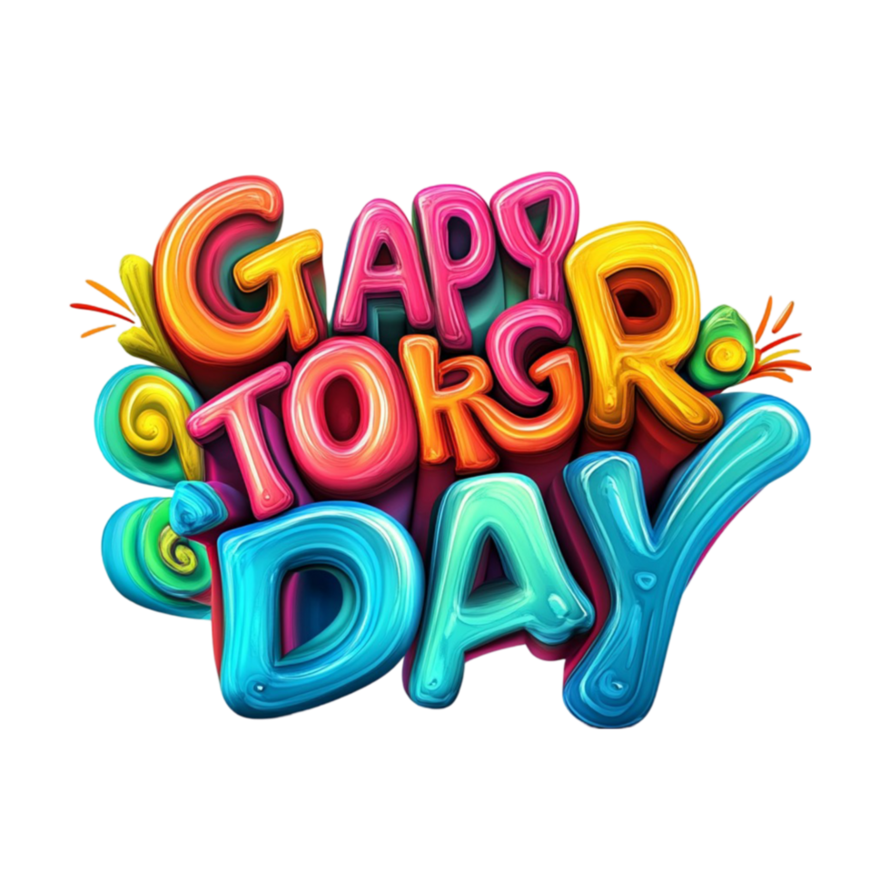 Happy Torgor Day Text Art png