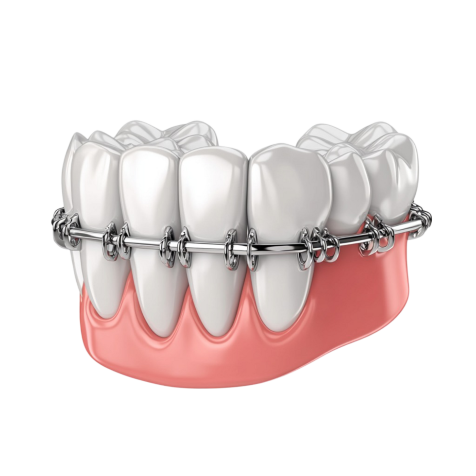 Orthodontic Braces on Teeth png