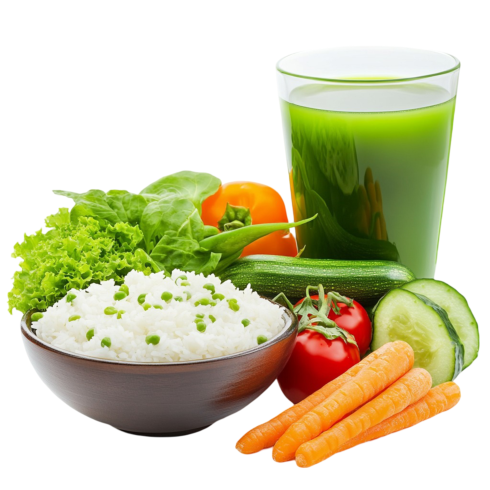 Healthy Salad Bowl with Juice png