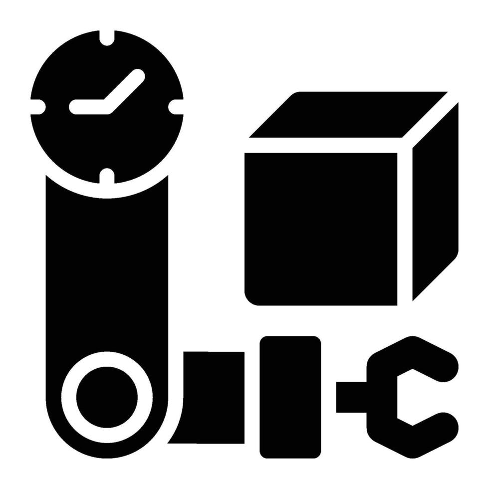 Productivity, Time Management Glyph Solid Icon vector