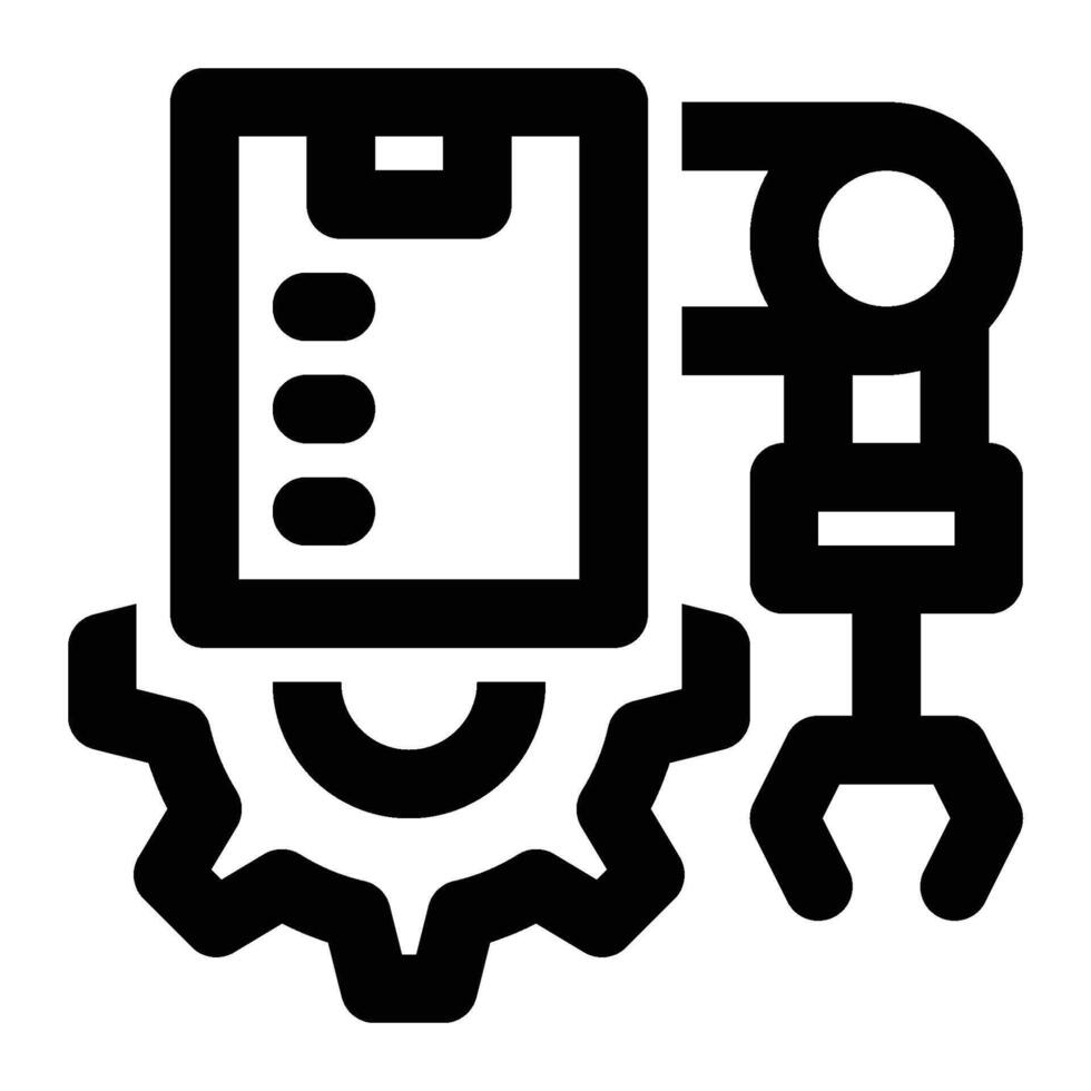 Production Management Outline Icon vector