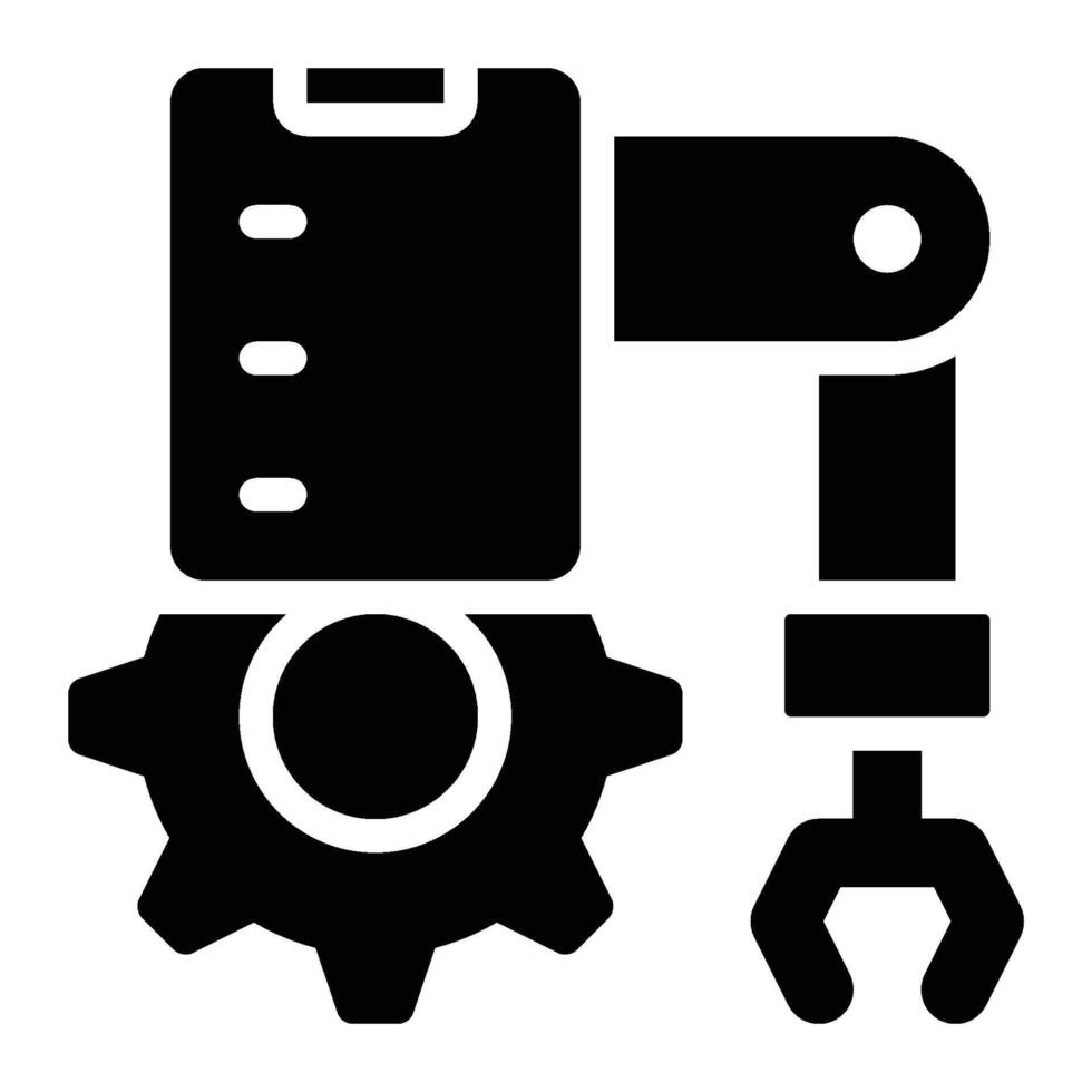 Production Management, Operations Glyph Solid Icon vector