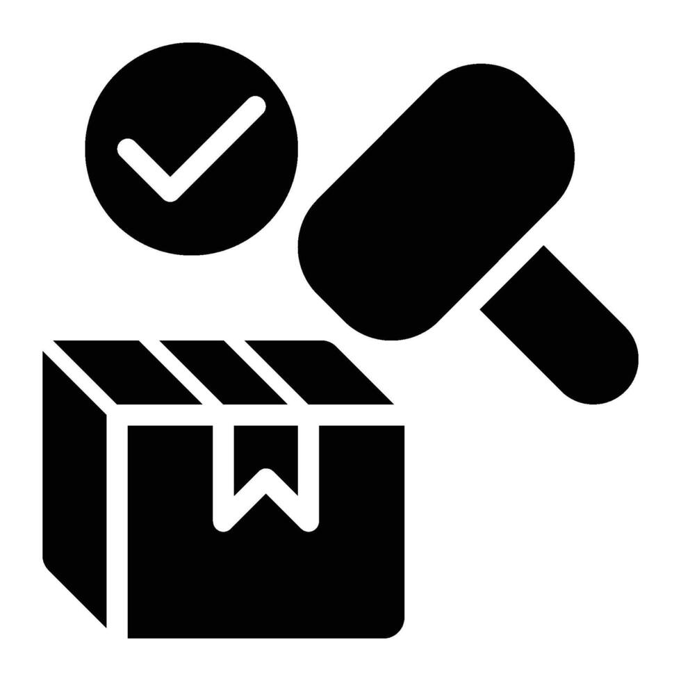 Product Durability Glyph Solid Icon vector