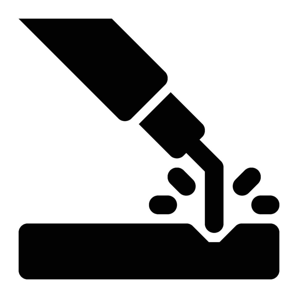 Metal Fabrication, Welding Glyph Solid Icon vector