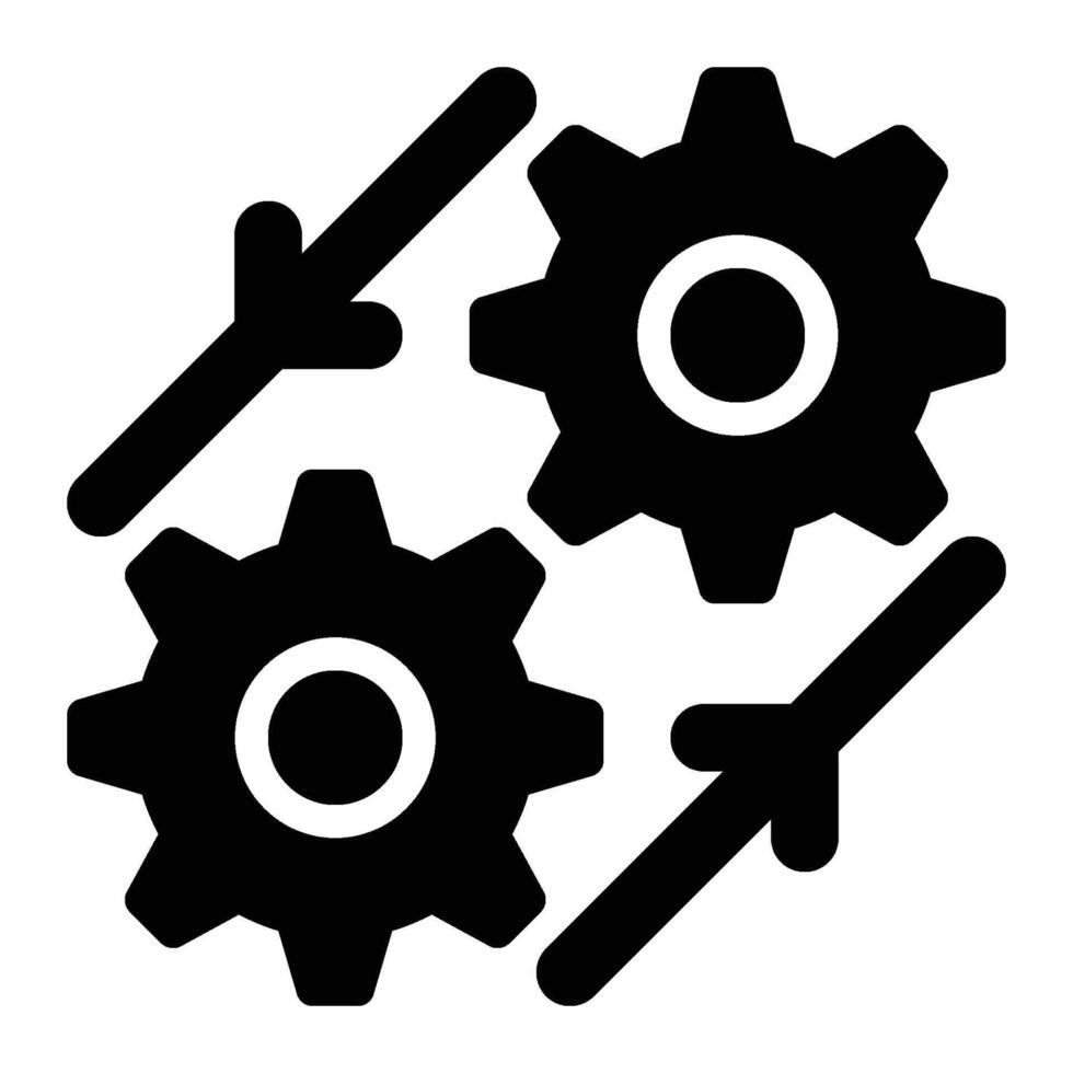 Mechanical Engineering, Machine Glyph Solid Icon vector