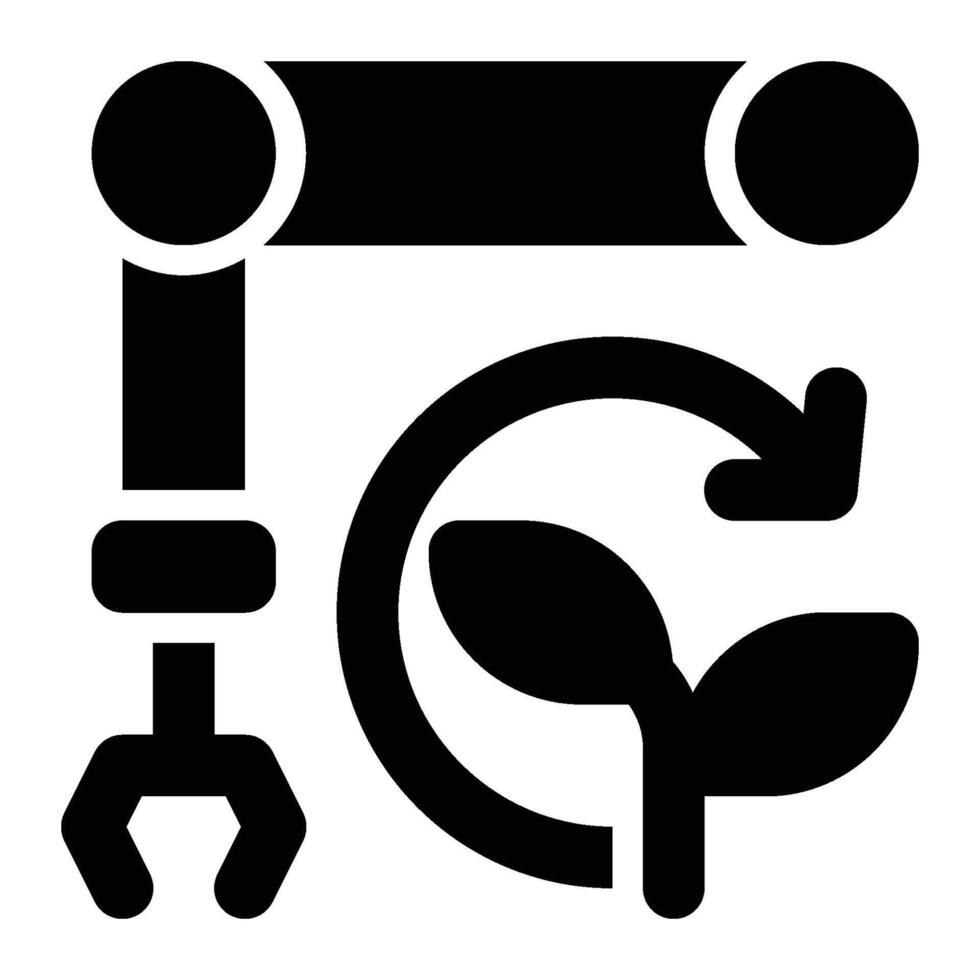 Sustainable, Green Industry Glyph Solid Icon vector