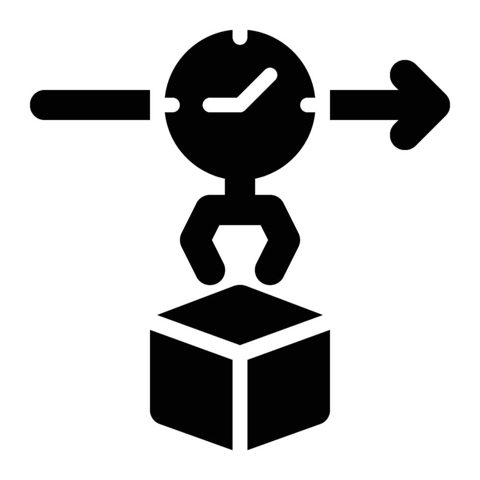 Lead Time, Productivity Glyph Solid Icon vector