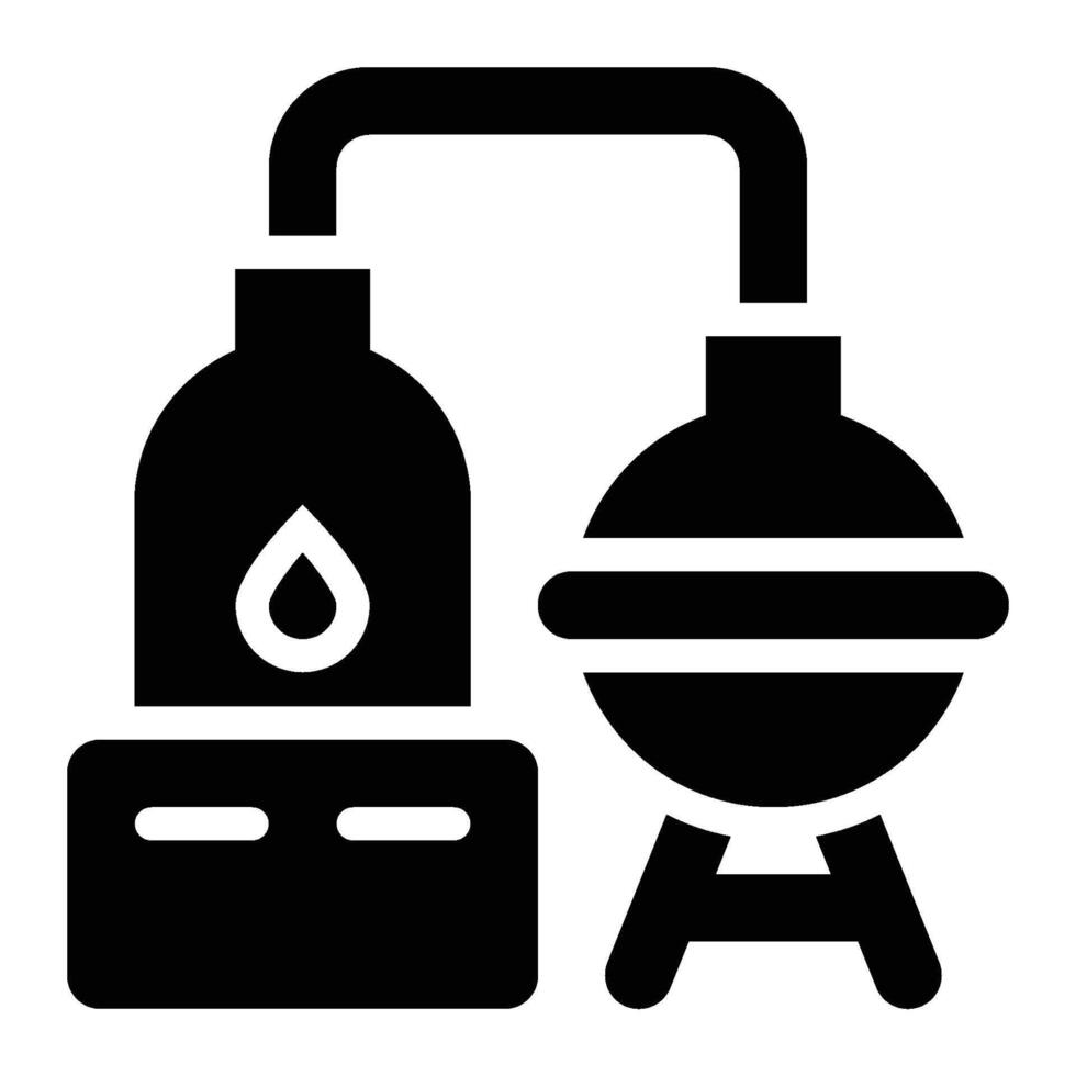 Refinery, Petroleum, Manufacturing Glyph Solid Icon vector