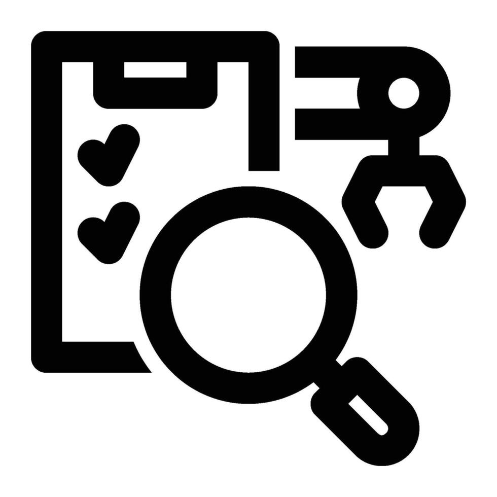 Inspection Outline Icon vector