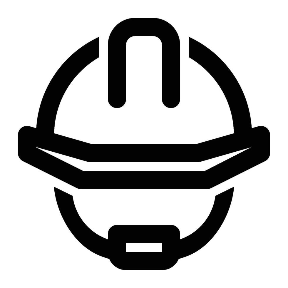 Hard Hat Outline Icon vector