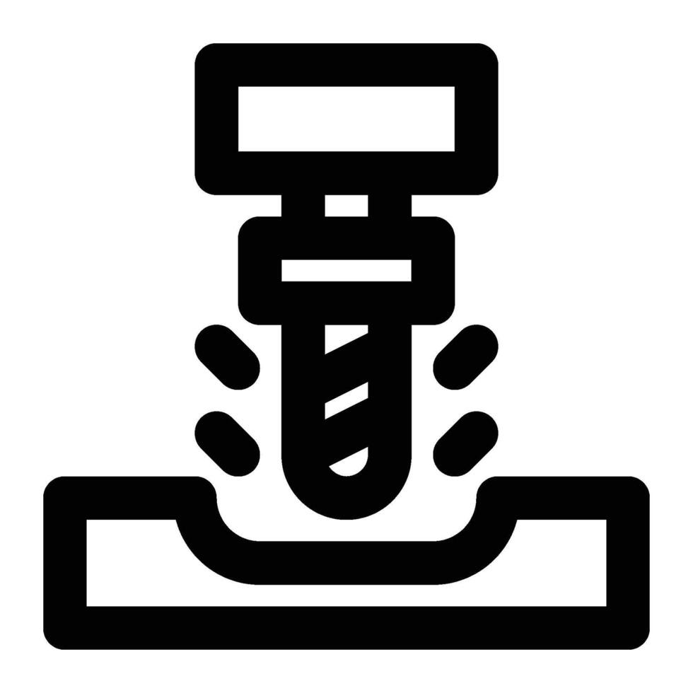 Milling Outline Icon vector