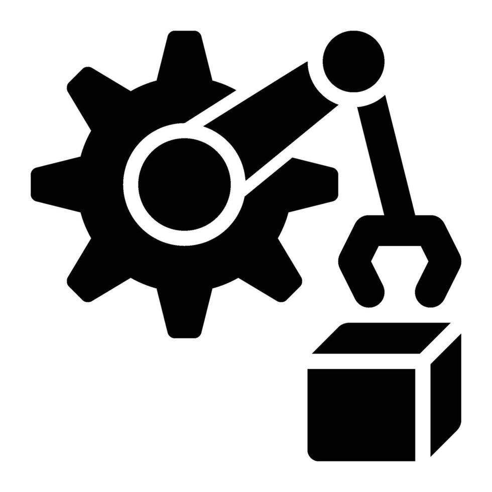 Manufacturing, Factory, Production Glyph Solid Icon vector