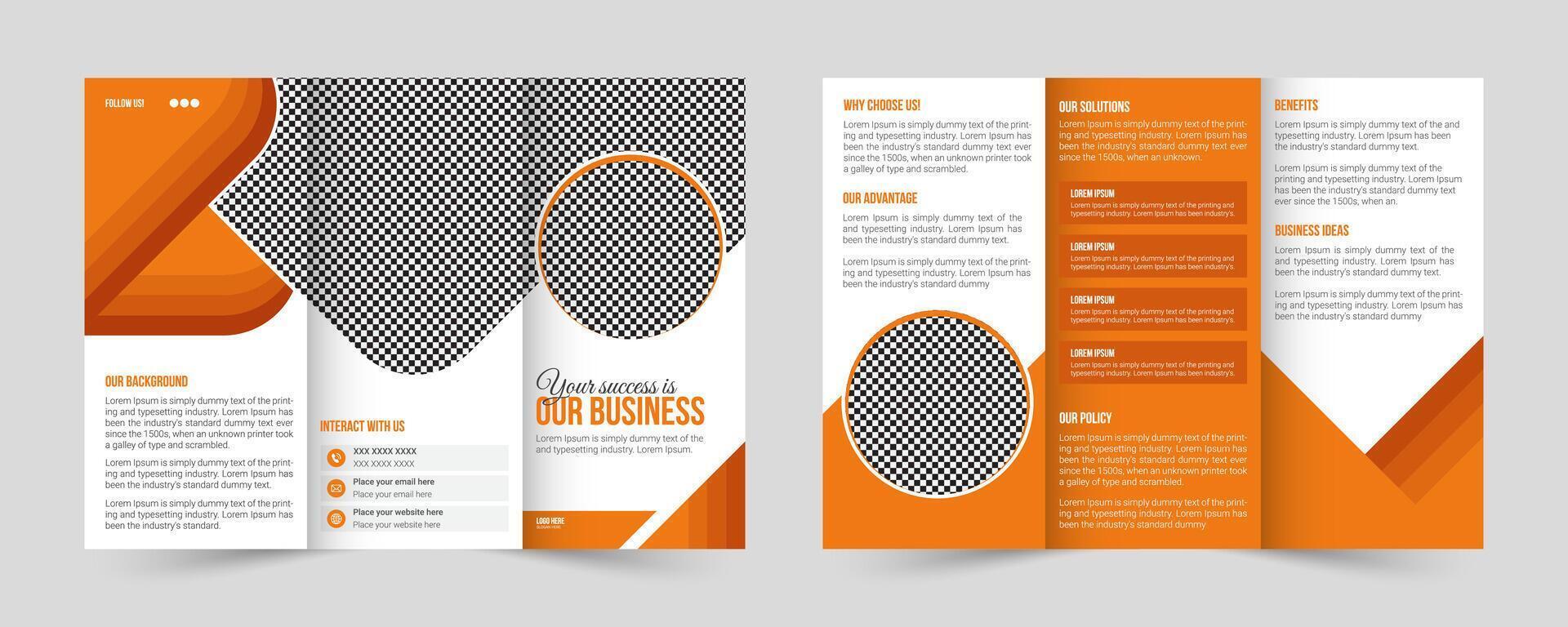 Financial Business Trifold Brochure vector