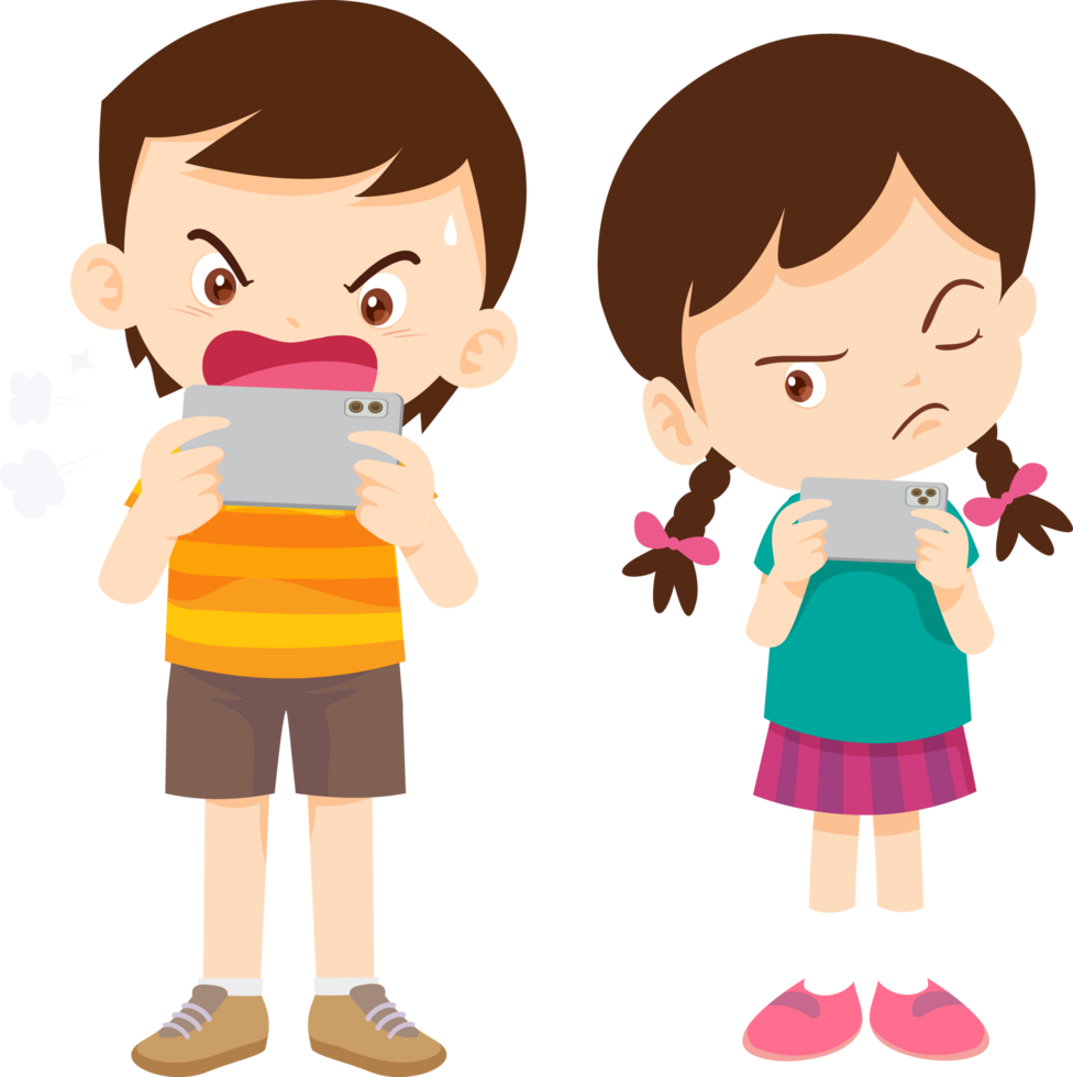 Mobile phone addiction causing increased aggression in children png