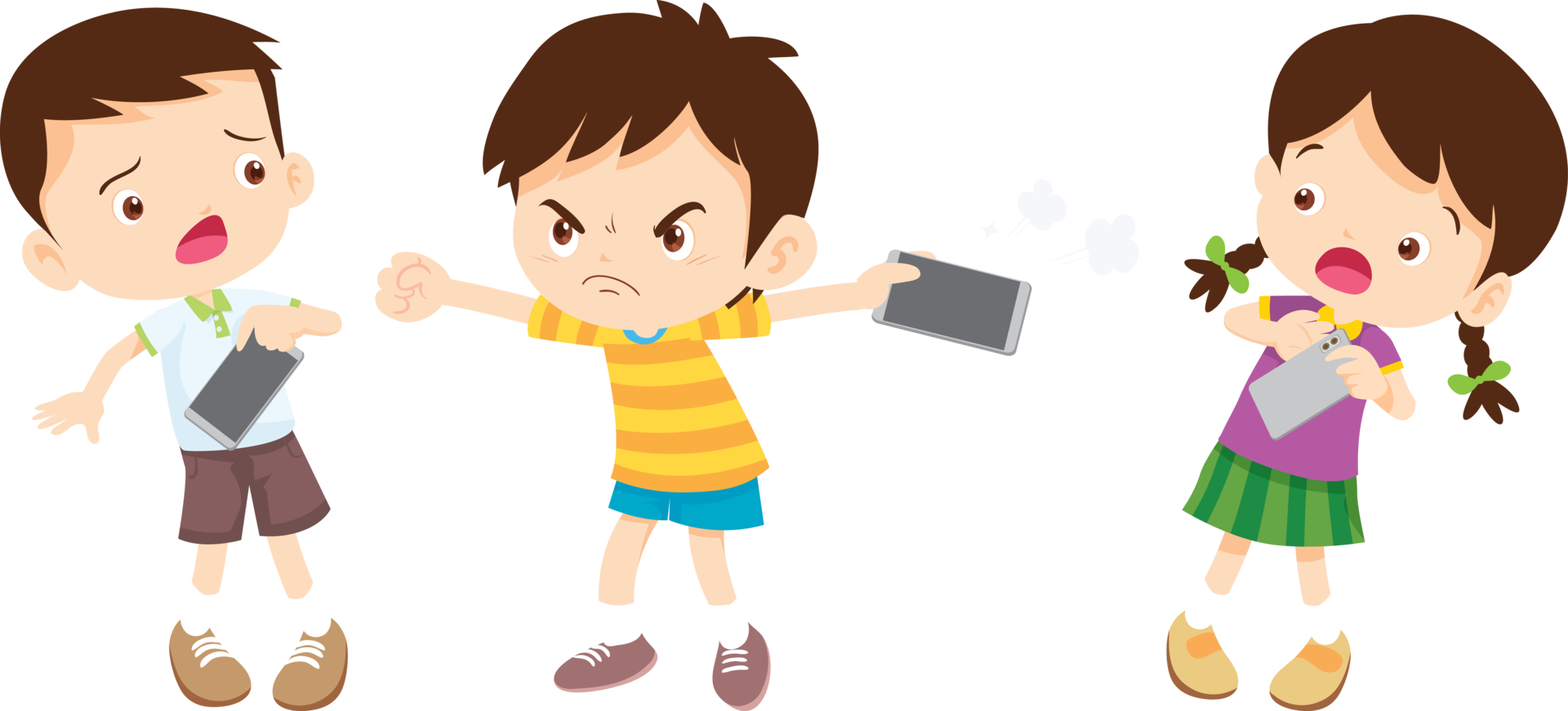 Digital overload causing emotional distress in young children png