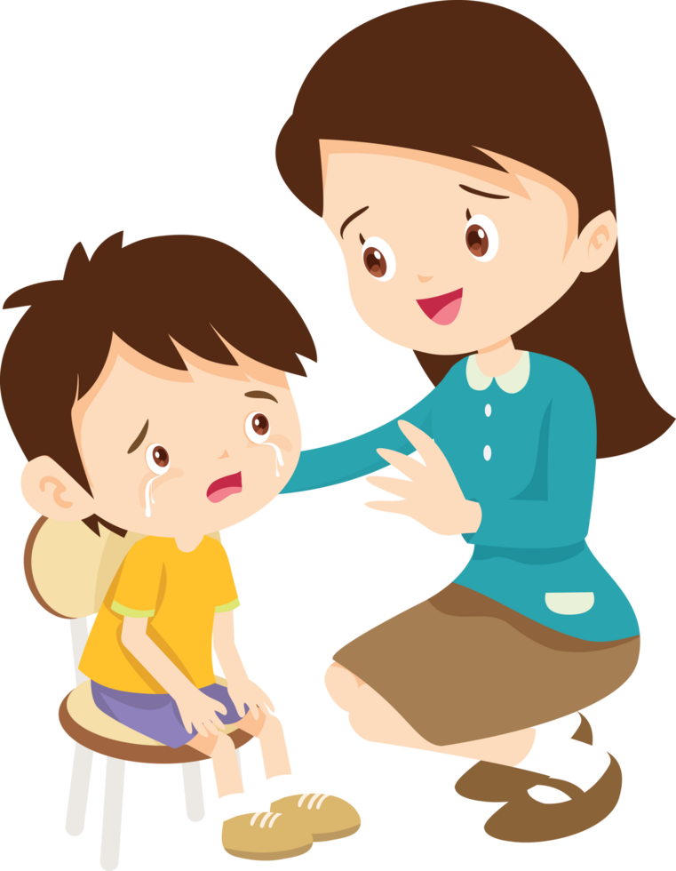 loving teacher reassures a student with gentle words png