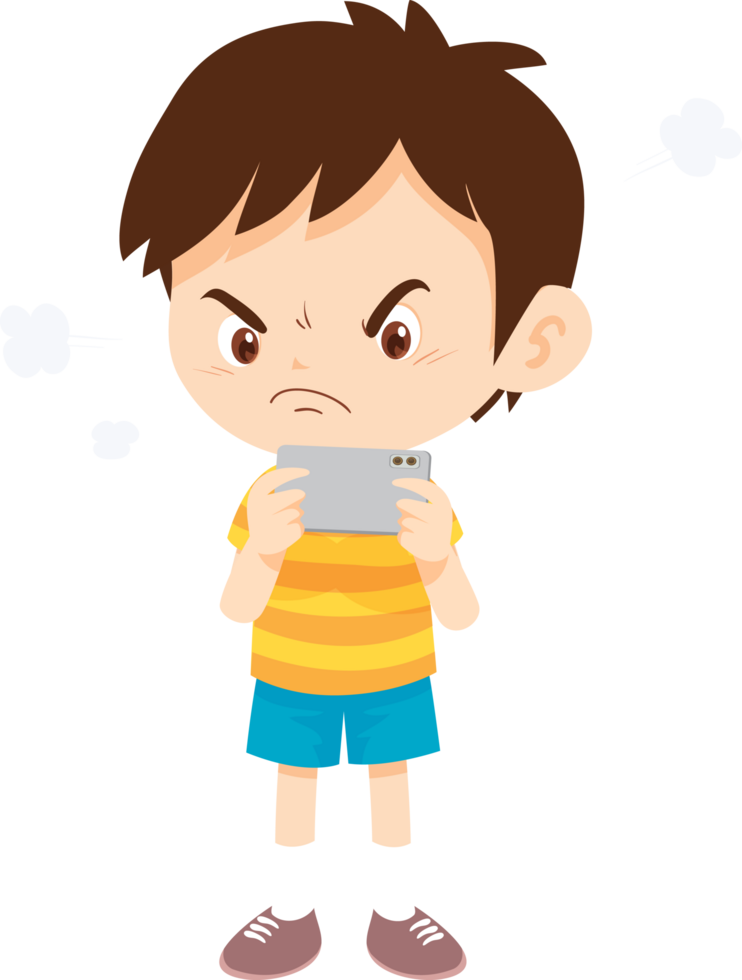 angry boy out at mother for restricting internet access png