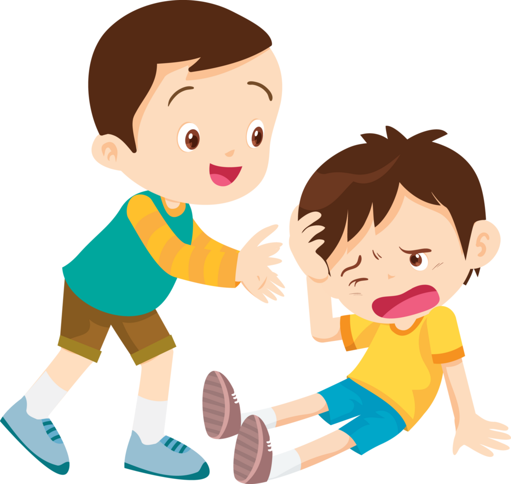 caring friend comforting a crying classmate with a gentle hug png